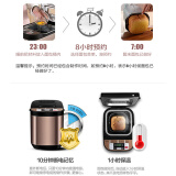 美的（Midea）面包机全自动 厨师机 早餐器13小时定时预约揉面机全智能家用做酸奶撒酵母果料和面机 香槟色ESC1510