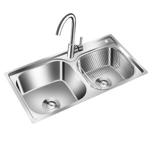 尊驰卫浴水槽双槽304不锈钢厨房洗菜盆洗菜池洗碗池双盆7540