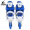 EVERVON儿童溜冰鞋 轮滑鞋儿童 闪光轮旱冰鞋 轮滑 KJ-337蓝色 附护具头盔 M号（适合35-38码，京东仓发货）