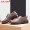奥康（Aokang）男鞋男士商务休闲鞋英伦舒适低帮圆头系带皮鞋193212070 棕色40码