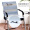 步花间 夏季坐垫靠垫一体椅子垫透气防滑老板椅办公室连体座椅垫 渐变蓝40*135cm
