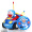 益米儿童玩具哆啦遥控车电动小赛车灯光耐摔男女孩2-4-6岁生日礼物