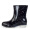回力 Warrior 雨鞋女款中筒防水套脚劳保橡胶雨靴 HXL523 粉点黑 38