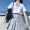日系jk制服白衬衫+领结+百褶裙套装女学生韩版学院风短格裙三件 白色短袖衬衫+领结+灰蓝色百褶裙 M (95-105斤)