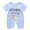 嘉贝艾尔婴儿衣服夏装婴儿连体衣短袖男女宝宝衣服0-3-6-1岁 蓝色只喝奶 66cm建议9-12斤