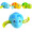 缔羽 宝宝洗澡玩具戏水发条上链儿童游水玩具酷游小乌龟527A-3只装