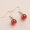 石头记（istone）红玛瑙耳环S925银耳钩耳饰本命年新年礼物