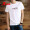 特步（XTEP）男装短袖T恤夏季透气半袖运动服薄款夏装男士休闲体恤上衣健身服 白红-0162 （100%聚酯纤维） 175/96A(L)