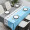 桌布布艺 防水防油餐桌布 北欧简约pvc台布桌垫茶几布 蓝灰小树