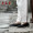 老美华传统手工千层底圆口贴胶款舒适一脚蹬老北京男布鞋171501012 黑色43