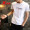 特步（XTEP）男装短袖T恤夏季透气半袖运动服薄款夏装男士休闲体恤上衣健身服 白红-0162 （100%聚酯纤维） 175/96A(L)