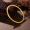 乐灵珠宝 古法黄金手镯足金包银光圈磨砂实心镯子女素圈复古手环单个LVGSB01-1-54
