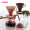HARIO日本进口咖啡壶套装V60系列耐热玻璃滴滤式新手入门手冲咖啡具套装VCSD 红色 02号