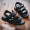 贵人鸟男童凉鞋儿童新款韩版中大童2021宝宝包头软底小孩女童沙滩鞋 911黑色 24（内长16.0/脚长15.5）