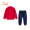安踏（ANTA）官方旗舰店 儿童男童小童宝宝童装休闲NASA款针织运动套装A35919796-1典雅红/110