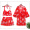 佑游泳衣女比基尼温泉裙式分体三件套韩国小香风女性感游泳衣 19679A 魅惑红 L（100-110斤）