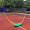 羽毛球网架便携式 户外室外家用简易移动折叠羽毛球网 家庭羽毛球架 颜色随机 带2只球拍+2颗球
