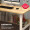 木以成居 电脑桌钢木书桌书架 板式双层（加宽）收纳现代简约学习桌台式桌子 浅胡桃色100*60CM  LY-4139