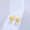 零点在线 黄金耳钉 足金耳环简约花朵造型足金镶嵌耳饰 送女友送老婆情人节礼物 JXE021