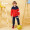 乔丹（QIAODAN)XWW3572501A童装男童套装小学生长袖2件套大童男儿童运动服极光红/日蚀蓝160CM