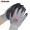 3M 防护手套舒适型防滑耐磨手套劳防手套丁腈掌浸手套灰色M高透气性 抗油污 耐磨防滑