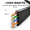 绿联（UGREEN）六类网线 千兆网络宽带线 CAT6类家用电脑监控扁平网线 8芯双绞成品跳线 20米 黑色50181