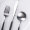 Cutipol官方葡萄牙餐具 GOA 黑银系列西餐刀叉勺 正餐三件套 甜品18-10不锈钢 树脂手柄 黑银牛排刀