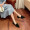 ZHR单鞋女潮流百搭尖头浅口猪皮鞋垫粗跟韩版休闲小皮鞋通勤分女鞋 黑色（甜美款） 35码