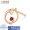 六福珠宝 网络专款18K金红宝石猫主子彩金耳钉（单只）耳饰 定价 cMDSKE0011R 红宝石共4分/红18K/约0.43克