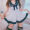 甜美超短连衣裙  日系学院风清纯学生扮演服水手服可爱少女制服 白蓝色 均码 80-120斤