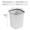 纤诗洁 垃圾桶压圈式家用厨房大容量垃圾筐卫生间客厅厕所办公室纸篓15L