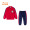 安踏（ANTA）官方旗舰店 儿童男童小童宝宝童装休闲NASA款针织运动套装A35919796-1典雅红/110