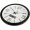 北极星（POLARIS）挂钟15英寸客厅万年历钟表现代石英钟时尚日历时钟创意挂表6808黑色夜光日历款