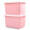 百草园 塑料整理箱收纳箱 衣服杂物储物箱 特大号130L 2个装 粉色