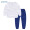 歌瑞家（greatfamily） 纯棉女童卫衣套装春新款儿童上衣长裤休闲套装 白色+蓝色90