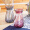 多美忆 花瓶18cm玻璃花瓶北欧田园艺术风格圆简约家居装饰现代摆设仿真花插花花瓶玻璃摆件 钻石A款酱紫