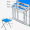 顺优 折叠桌子户外桌椅便携烧烤野餐桌广告宣传摆摊培训桌铝合金展销桌折叠餐桌 蓝色方管单桌SY-011