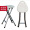 帅力折叠凳子 家用塑料休闲小钓鱼椅凳会议手提凳 白色SL1631D7