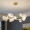 普亿照明 后现代轻奢客厅水晶吊灯北欧现代简约餐厅灯卧室灯大气别墅灯具满天星网红灯饰 6头-直径60cm 三色光源