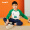 安奈儿童装男童T恤2019秋季新款中大童学生插肩拼色长袖趣味印花上衣韩版生机绿160