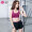 奥义瑜伽服 运动套装女2020健身房跑步运动速干专业抹胸上衣长裤健身服五件套 紫红色XL