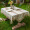 泰绣 桌布欧式长方形大圆桌家用茶几电视柜圆形台布餐桌蕾丝桌旗椅套 浅褐色 60*60cm无中心花边