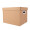 巨惠包装加厚特硬带扣带盖纸质收纳箱储物箱整理箱收纳纸箱搬家箱大号纸箱 牛皮色 65L 53*43*33cm（3个装）