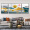 慕言 客厅装饰画新中式沙发背景墙挂画简约三联画餐厅墙画书房壁画 D-紫气东来 40*60中80*60黑框-布艺画