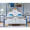 实木床地中海美式乡村田园床卧室家具北欧式双人1.5米1.8米2.0米1.2米高箱彩绘储物韩式床 单床 1.8*2.0框架