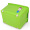 百草园 青春系塑料整理箱收纳箱 衣服杂物储物箱 40L 2个装 苹果绿