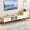 槿香缘电视柜 现代简约北欧电视柜茶几组合套装地柜客厅柜 浅胡桃色电视柜+两抽柜