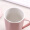 贝瑟斯 陶瓷马克杯带盖带勺 陶瓷杯创意咖啡杯套装牛奶杯菱形情侣杯大容量茶杯陶瓷女生茶杯粉色