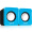乐放（LOYFUN）LF-501 2.0声道 迷你USB电脑桌面音箱 线控 笔记本音响 （蓝色）