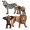 思乐 野生动物园斑马大象大猩猩狮子模型儿童动物玩具仿真动物模型套装-野生动物盒装玩具42387